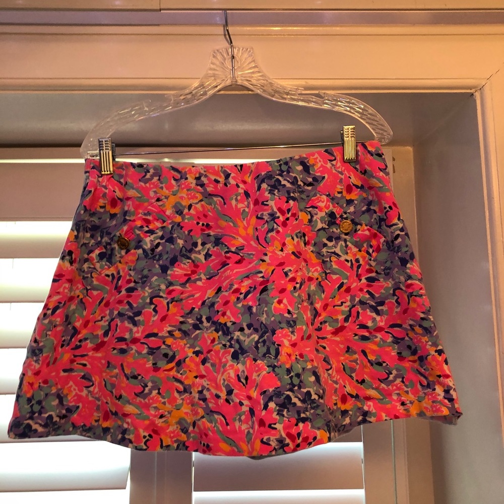 Soft Lilly Pulitzer skort pink and lightly worn!
